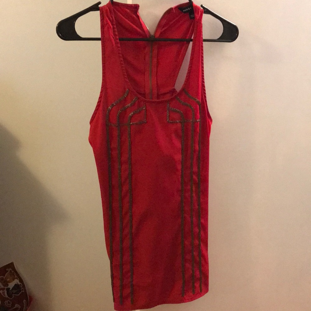 Red tank top